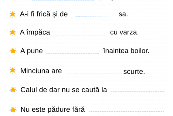 Completează proverbele