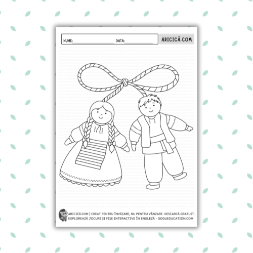 fisa de colorat martisor copii pdf