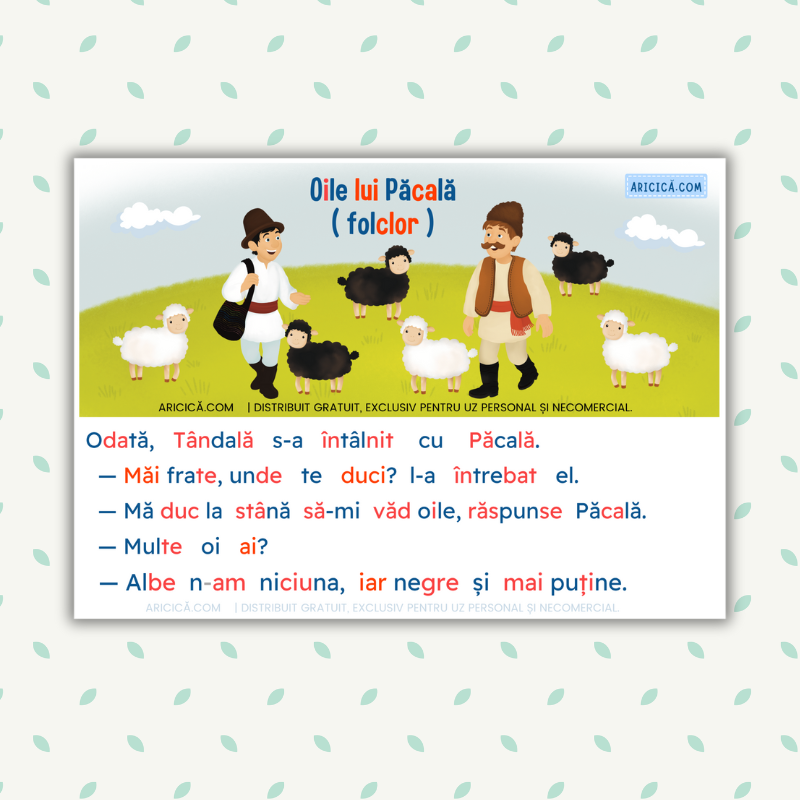 Oile lui Păcală Citim pe silabe Aricică.com