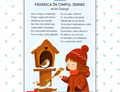Completează versurile lipsă – Păsărica în timpul iernii de Ion Creangă
